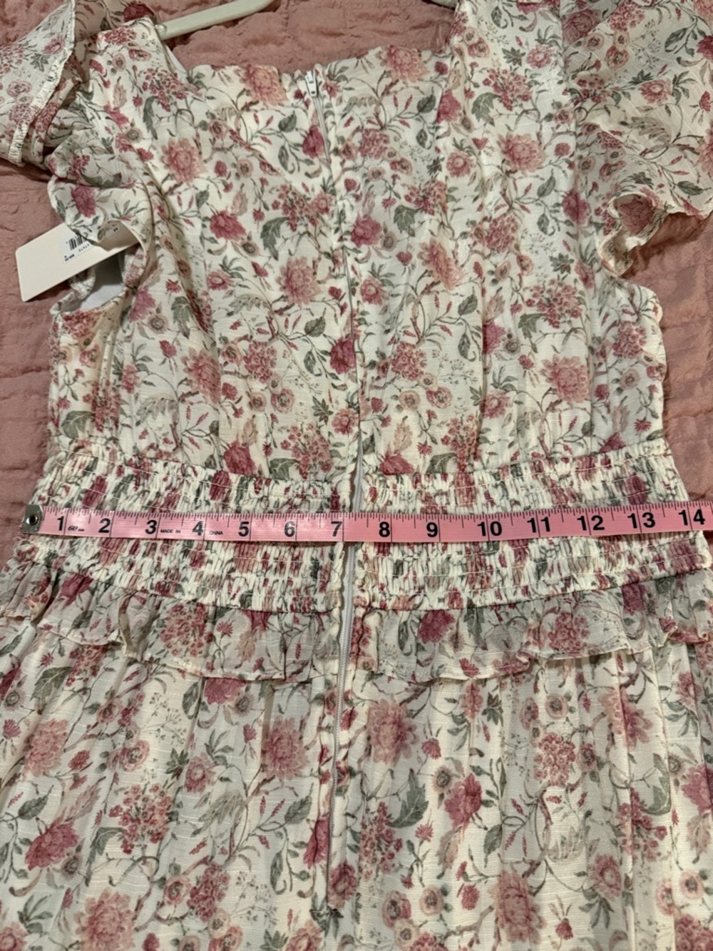 Altar'd State Pink Floral High-Low Ruffle Maxi Dress - Picture 8 of 8